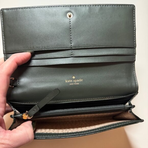 Kate Spade Wristlet Wallet Clutch Crocodile - Green - Picture 5 of 7